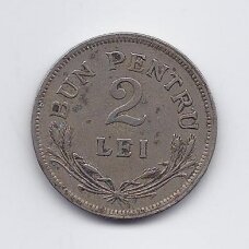 ROMANIA 2 LEI 1924 KM # 47 F/VF