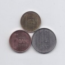 RUMUNIJA 2005 - 2015 m. 3 monetų rinkinys