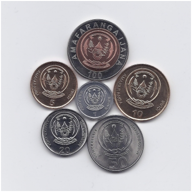 RWANDA 2003 - 2007  SIX COINS SET 1