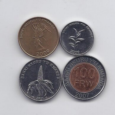 RUANDA 2007 - 2011 m. 4 monetų rinkinys 1