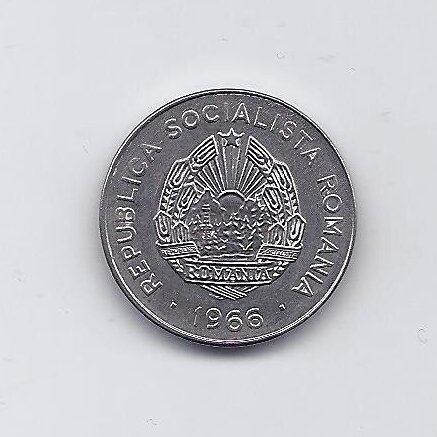 ROMANIA 25 BANI 1966 KM # 94 VF/XF 1