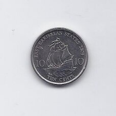 EAST CARIBBEAN STATES 10 CENTS 2009 KM # 37a XF
