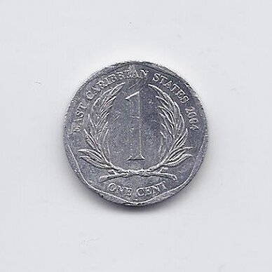 RYTŲ KARIBAI 1 CENT 2004 KM # 34 VF