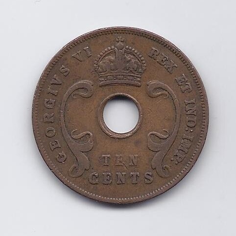 RYTŲ AFRIKA 10 CENTS 1942 KM # 26 VF 1