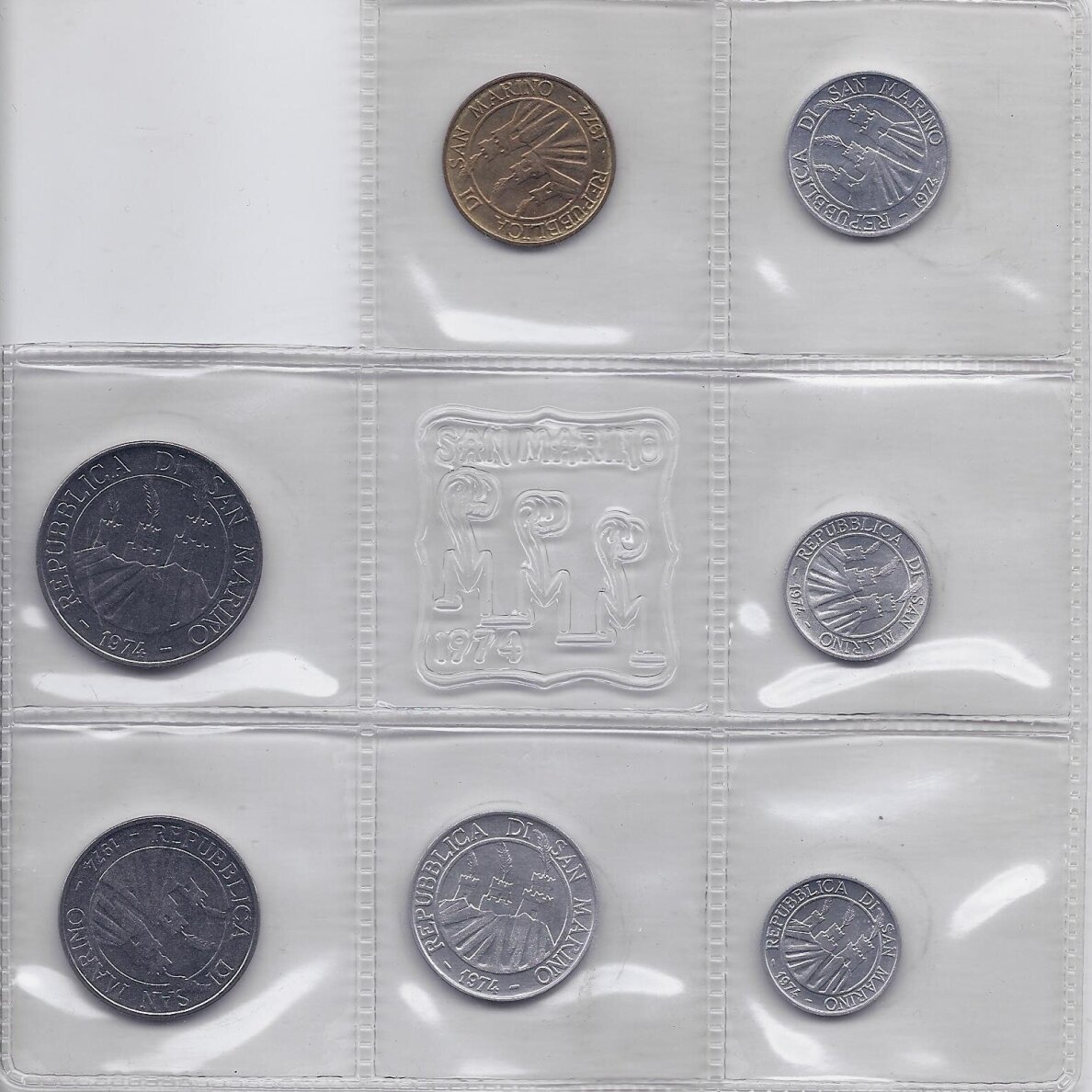 SAN MARINO 1974 7 coins set