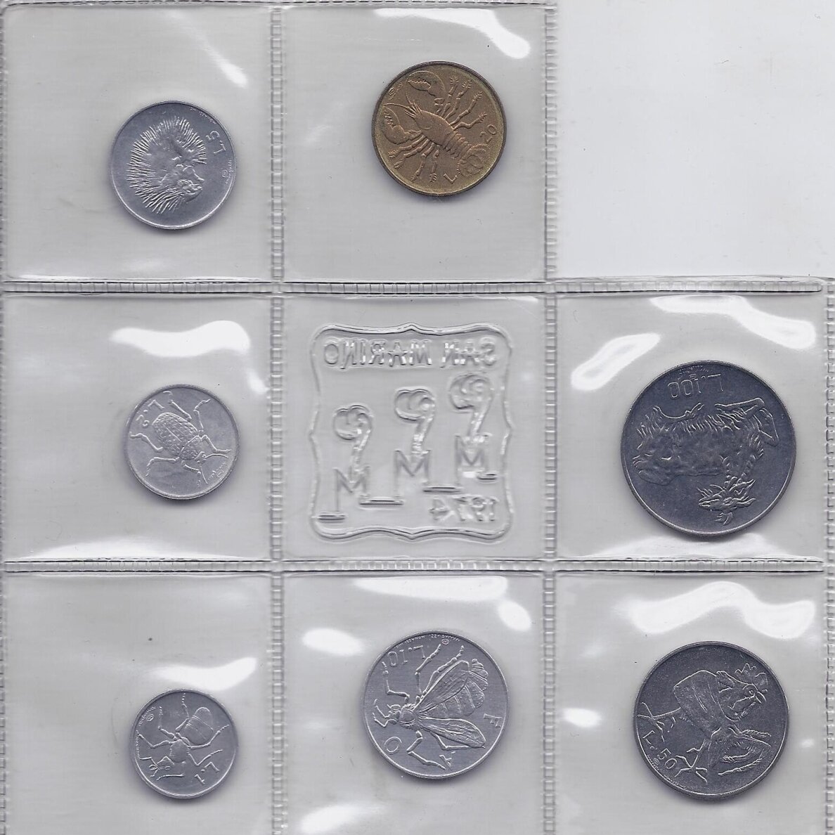 SAN MARINO 1974 7 coins set 1