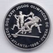 SAN TOMĖ IR PRINSIPĖ 1000 DOBRAS 1993 KM # 61 PROOF Atlantos Olimpiada 1996 - Lengvoji atletika