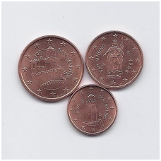 SAN MARINAS 2006 m. 1, 2 ir 5 euro centai