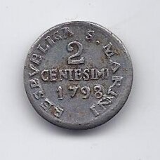 SAN MARINAS 2 CENTESIMI 1798 VF ( piniginis žetonas ) SAN MARINAS 2 CENTESIMI 1798 VF ( piniginis žetonas )