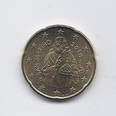 SAN MARINAS 20 EURO CENTS 2016 KM # 483 UNC SAN MARINAS 20 EURO CENTS 2016 KM # 483 UNC