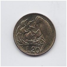 SAN MARINAS 20 LIRE 1975 KM # 44 AU FAO SAN MARINAS 20 LIRE 1975 KM # 44 AU FAO