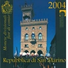 San Marino 2004 full euro set and silver 5 euro coin