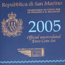 San Marinas 2005 m. euro monetų rinkinys su 5 eurų sidabrine Antonio Onofri moneta