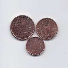 SAN MARINAS 2006 - 2012 m. 1, 2 ir 5 euro centai