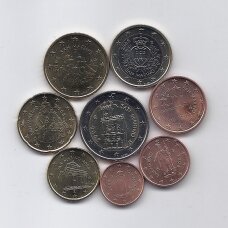 SAN MARINAS 2008 m. pilnas euro monetų rinkinys