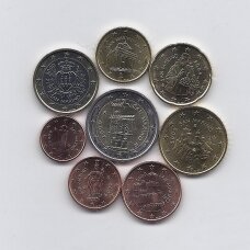SAN MARINAS 2009 m. pilnas euro monetų rinkinys