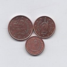SAN MARINAS 2012 m. 1, 2 ir 5 euro centai