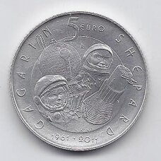 SAN MARINAS 5 EURO 2011 KM # 502 UNC Skrydis į kosmosą