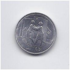 SAN MARINAS 5 LIRE 1976 KM # 53 UNC FAO SAN MARINAS 5 LIRE 1976 KM # 53 UNC FAO