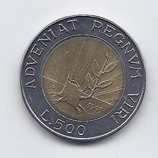 SAN MARINAS 500 LIRE 1993 KM # 301 VF SAN MARINAS 500 LIRE 1993 KM # 301 VF