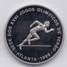SAN TOMĖ IR PRINSIPĖ 1000 DOBRAS 1993 KM # 59 PROOF Atlantos Olimpiada 1996 - Bėgikas