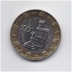 SAN MARIN0 1000 LIRE 1997 KM # 368 XF Castle