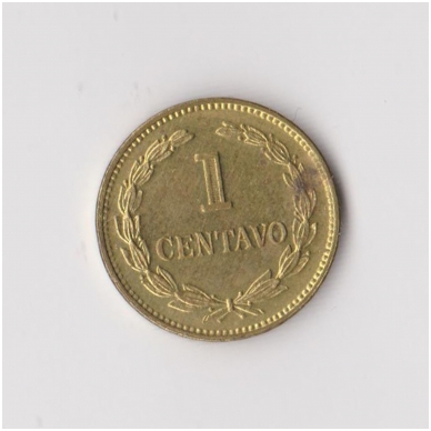 SALVADORAS 1 CENTAVO 1977 KM # 135.2 VF
