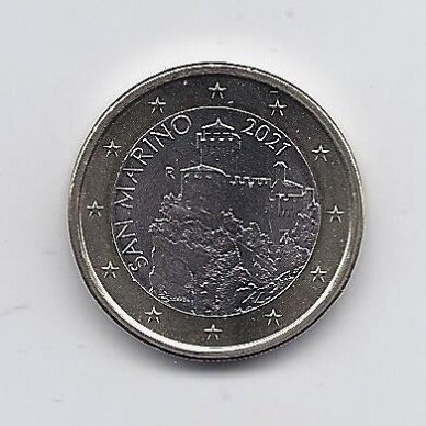 SAN MARINAS 1 EURO 2021 KM # 561 UNC