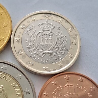 SAN MARINAS 2005 m. pilnas euro monetų rinkinys 3