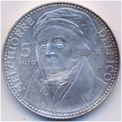 San Marinas 2006 m. euro monetų rinkinys su 5 eurų sidabrine Melchiorre Delfico moneta 2