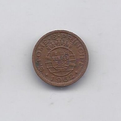 SAN TOMĖ IR PRINSIPĖ 10 CENTAVOS 1962 KM # 15 VF 1