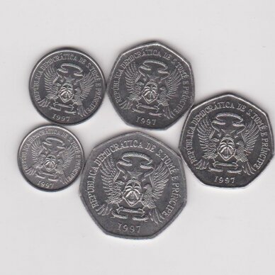 SAN TOMĖ IR PRINSIPĖ 1997 m. 5 monetų rinkinys 1