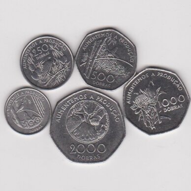 SAN TOMĖ IR PRINSIPĖ 1997 m. 5 monetų rinkinys