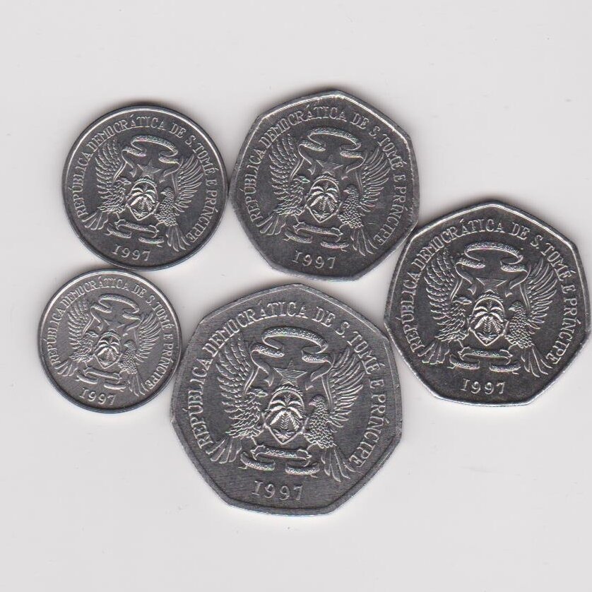 SAO TOME AND PRINCIPE 1997 5 coins set 1