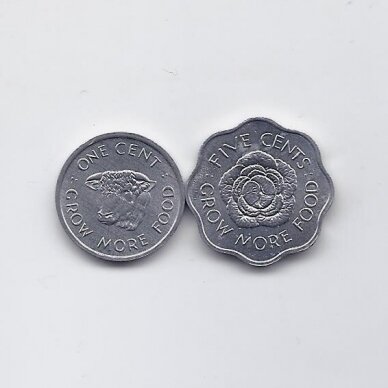 SEYCHELLES 1972 two coins FAO set