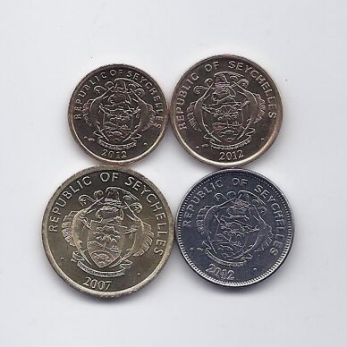 SEYCHELLES 2007 - 2012 4 coins set 1