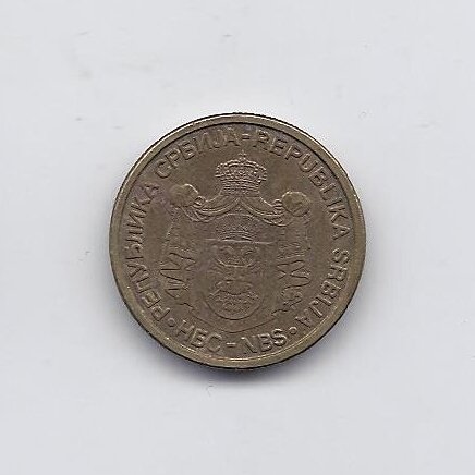 SERBIA 1 DINAR 2010 KM # 48 VF 1
