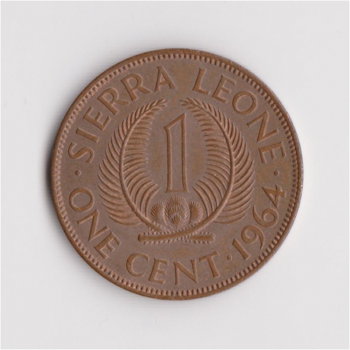 SIERRA LEONE 1 CENT 1964 KM # 17 VF