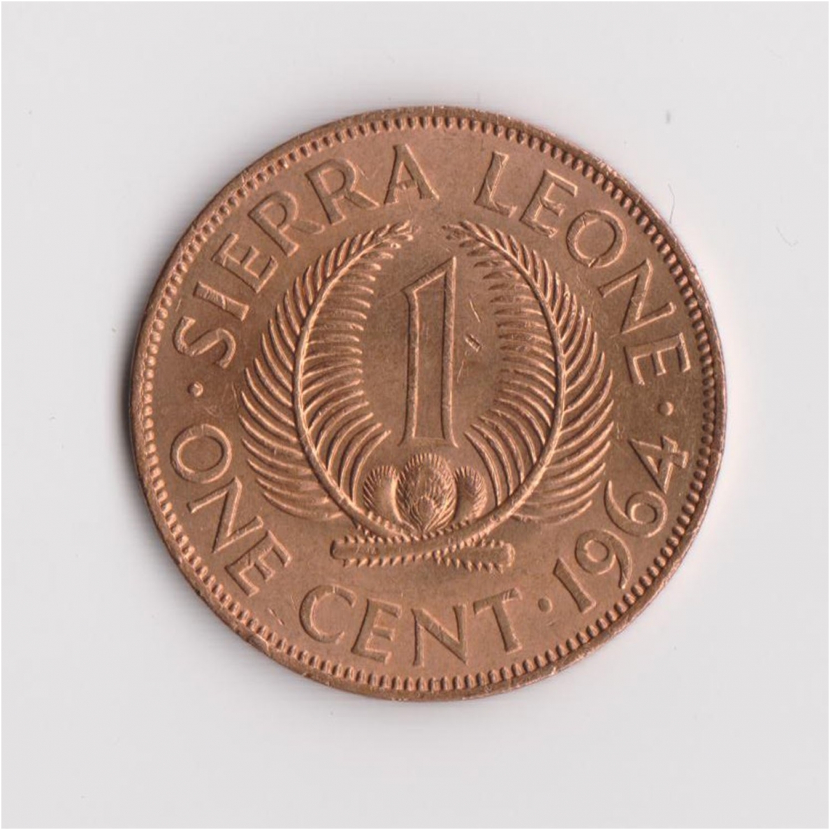 SIERRA LEONE 1 CENT 1964 KM # 17 XF