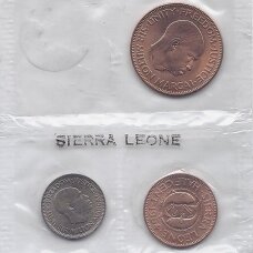 SIERA LEONĖ 1964 m. 3 monetų rinkinys