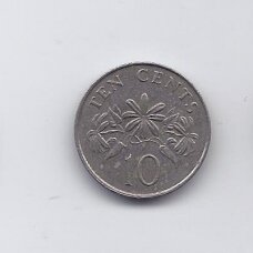 SINGAPŪRAS 10 CENTS 1987 KM # 51 VF SINGAPŪRAS 10 CENTS 1987 KM # 51 VF