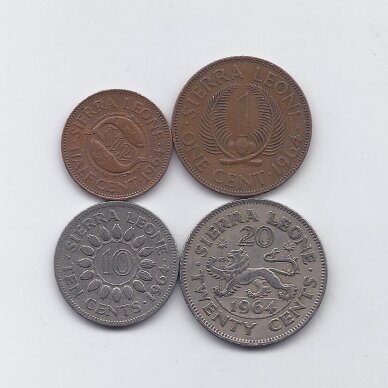 SIERRA LEONE 1964 four coins set