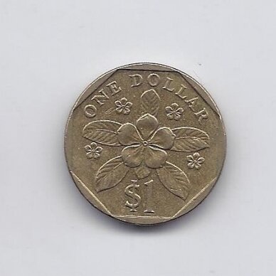 SINGAPŪRAS 1 DOLLAR 1995 KM # 103 VF
