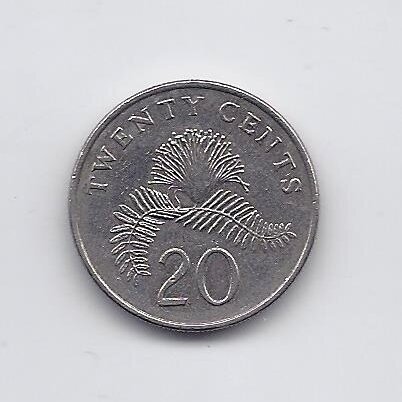 SINGAPŪRAS 20 CENTS 1997 KM # 101 VF