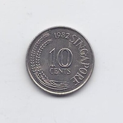 SINGAPŪRAS 10 CENTS 1982 KM # 3 VF