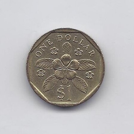 SINGAPŪRAS 1 DOLLAR 1988 KM # 54b VF