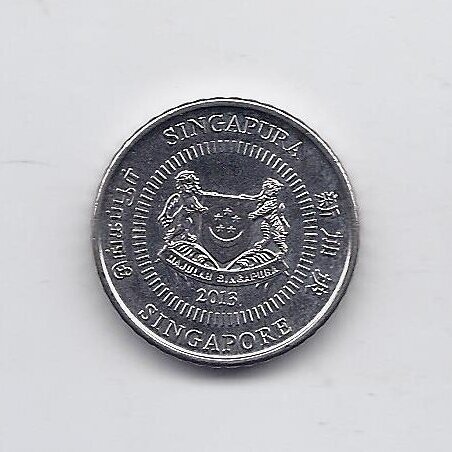 SINGAPŪRAS 50 CENTS 2013 KM # 348 XF 1