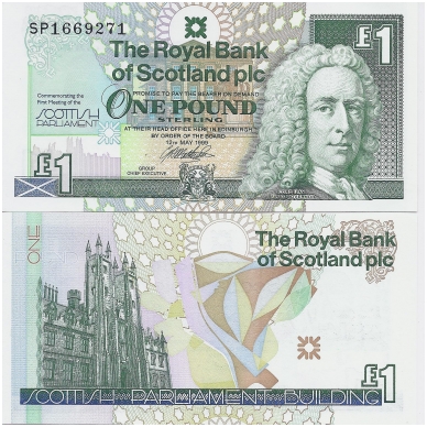 SCOTLAND 1 POUND 1999 P # 360 AU