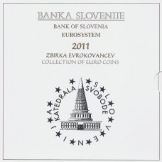 SLOVĖNIJA 2011 m. Oficialus euro monetų rinkinys su proginėmis 2-jų ir 3-jų eurų monetomis