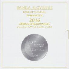 SLOVĖNIJA 2016 m. Oficialus euro monetų rinkinys su proginėmis 2-jų ir 3-jų eurų monetomis